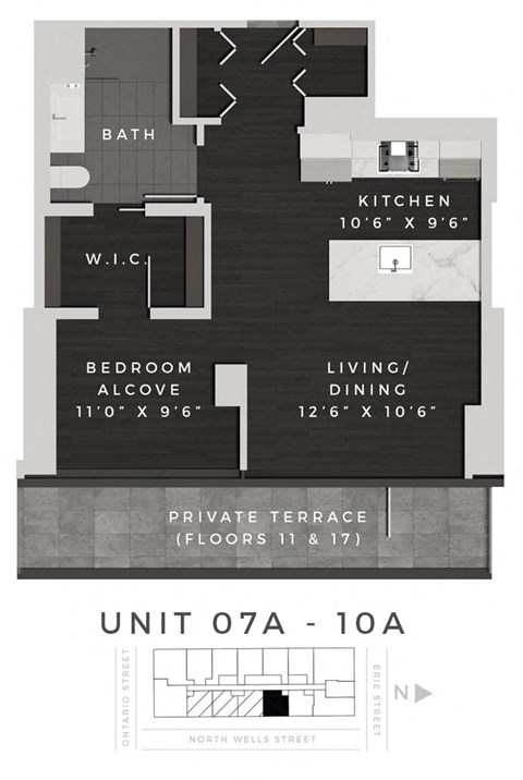 Floor Plan at 640 North Wells, Chicago, 60654