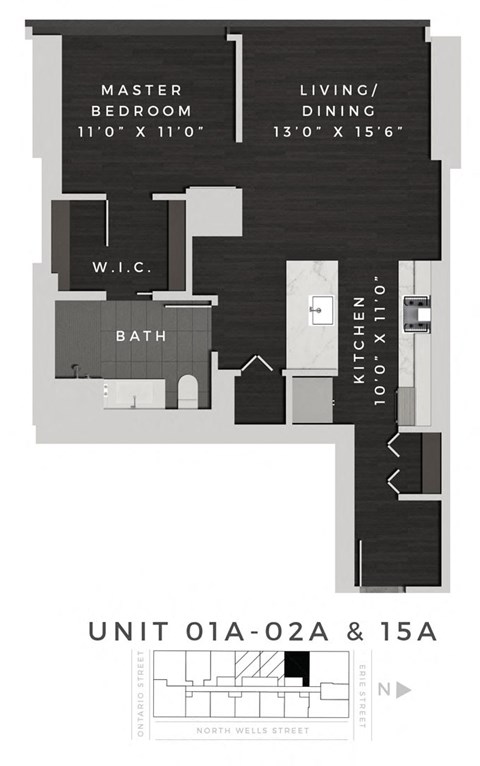Floor Plan at 640 North Wells, Chicago, 60654