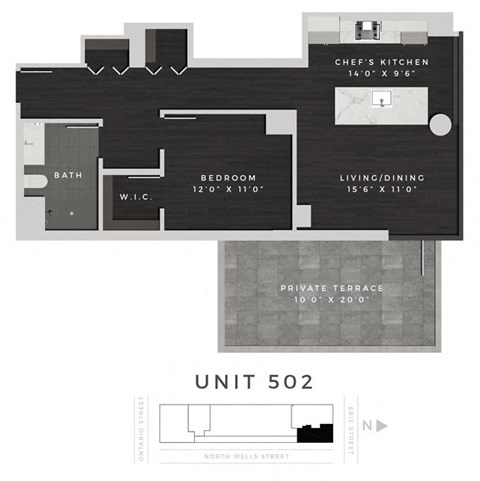 Floor Plan at 640 North Wells, Chicago, 60654