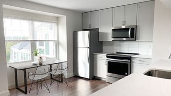 Refined kitchen at Windsor Village at Waltham, 976 Lexington Street, Waltham