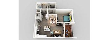 1 Bedroom 1 Bathroom Floor Plan at Edison on the Charles by Windsor, Waltham, MA