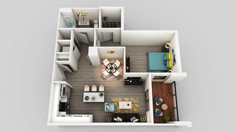 1 Bedroom 1 Bathroom Floor Plan at Edison on the Charles by Windsor, Waltham, MA