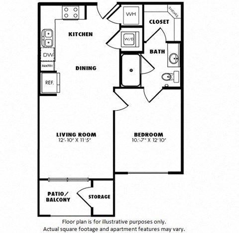 A1(2) floor plan at Windsor Burnet, 10301 Burnet Rd, 78758