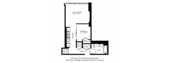 A1 Floor Plan at 7770 Norfolk, Bethesda, MD