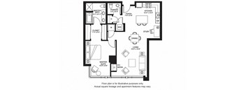 A15 South floor plan at The Bravern, Bellevue, Washington