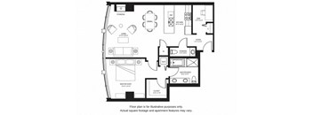 A16 North floor plan at The Bravern, 688 110th Ave NE, 98004