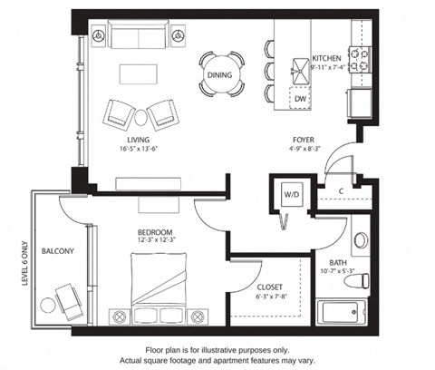 A1 Floor plan A1 Floor plan at The Bravern, Bellevue, WA