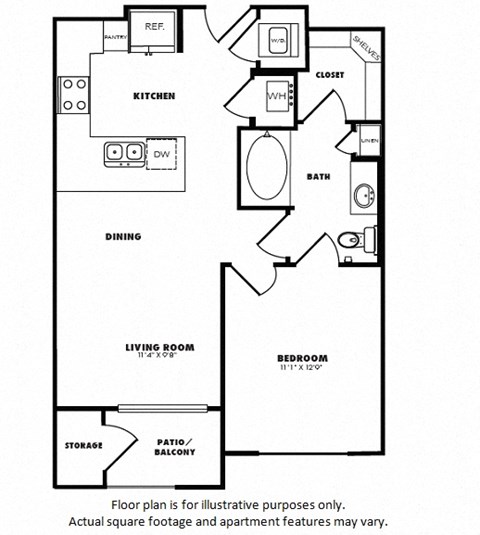A2(1) floor plan at Windsor Burnet, TX, 78758