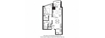A5 South floor plan at The Bravern, Washington, 98004
