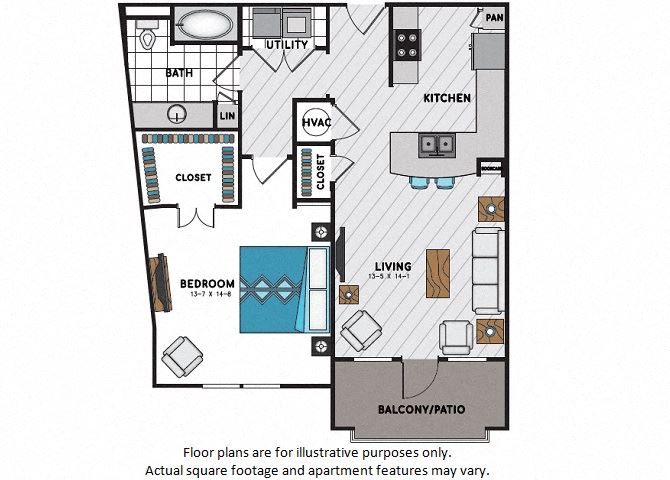 A5 One Bedroom One Bath Floor Plan A5 One Bedroom One Bath Floor Plan at Windsor Chastain, Atlanta, GA
