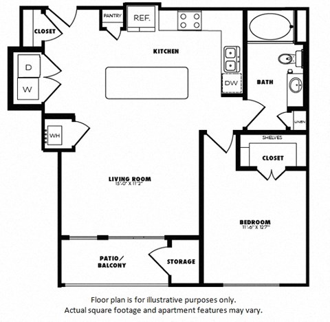 A6(2) floor plan at Windsor Burnet, 10301 Burnet Rd, 78758