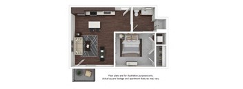 A7 3D disclaimer floor plan at The Casey, Colorado, 80202