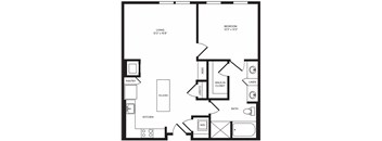 A8 floor plan at Windsor Turtle Creek, Dallas, TX