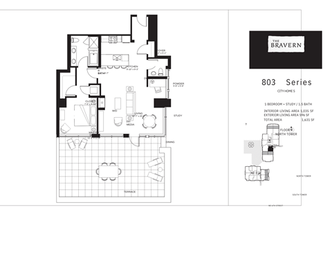 a floor plan of a house with a black and white sign on the side of it
