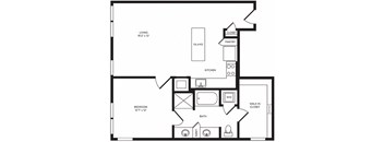 A9 floor plan at Windsor Turtle Creek, TX, 75219