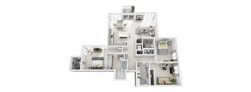 3 bedroom 2 bath Floor Plan at Windsor at Pembroke Gardens, Pembroke Pines