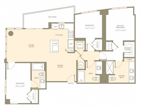 Floor Plan at Amaray Las Olas, 215 SE 8th Ave, FL