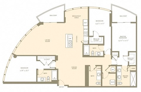 Floor Plan at Amaray Las Olas, 215 SE 8th Ave, FL
