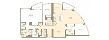 Floor Plan at Amaray Las Olas, 215 SE 8th Ave, FL