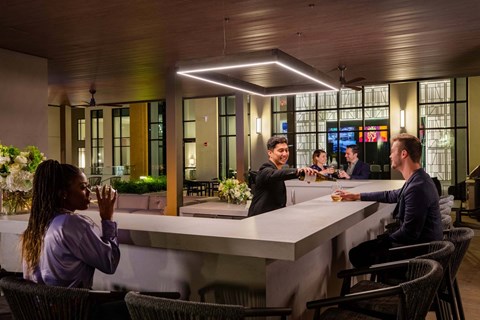 Outdoor bar at The Sterling, Houston, TX 77019