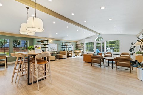 Clubroom at Windsor Juanita Bay Apartments, 11105 Northeast 123rd Lane, Kirkland, WA