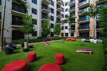 Outdoor Lounge at Windsor Ludlam Trail, an apartment complex in Miami, FL.