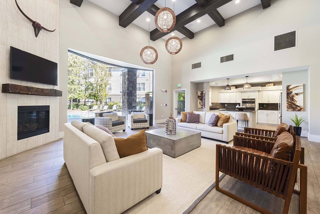 Lounge at The Estates at Cougar Mountain, Issaquah, Washington