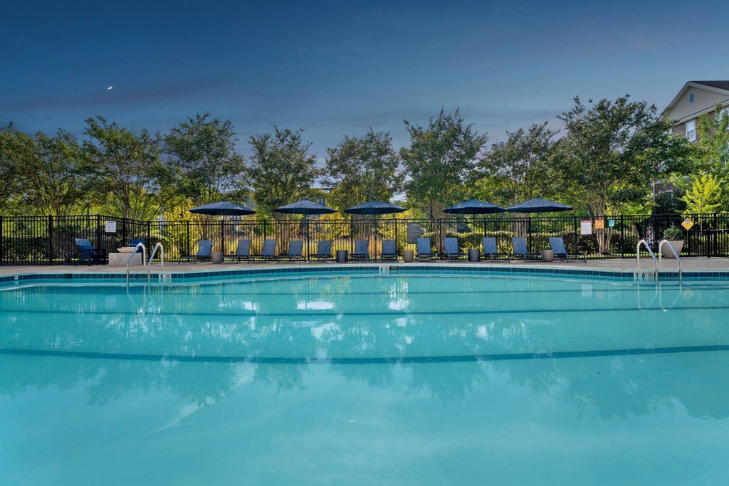 Pool at night at Windsor Leesburg,  1500 Balch Drive Southeast, Leesburg VA