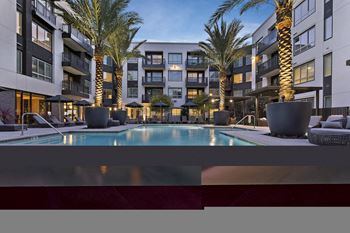 Pool and lounge chairs at Cannery Park by Windsor, CA, 95112