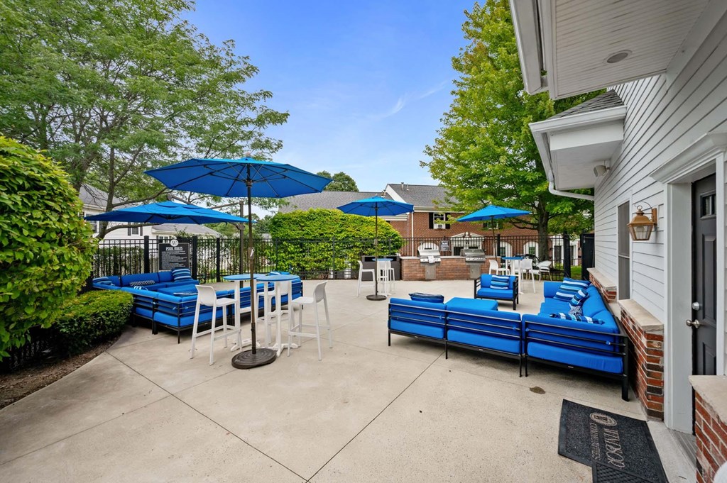 Pool patio at Windsor Ridge at Westborough, Westborough, Massachusetts