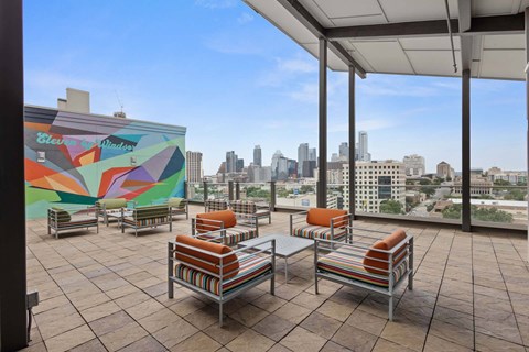 Rooftop Deck at Eleven by Windsor 811 East 11th Street Austin, TX 78702