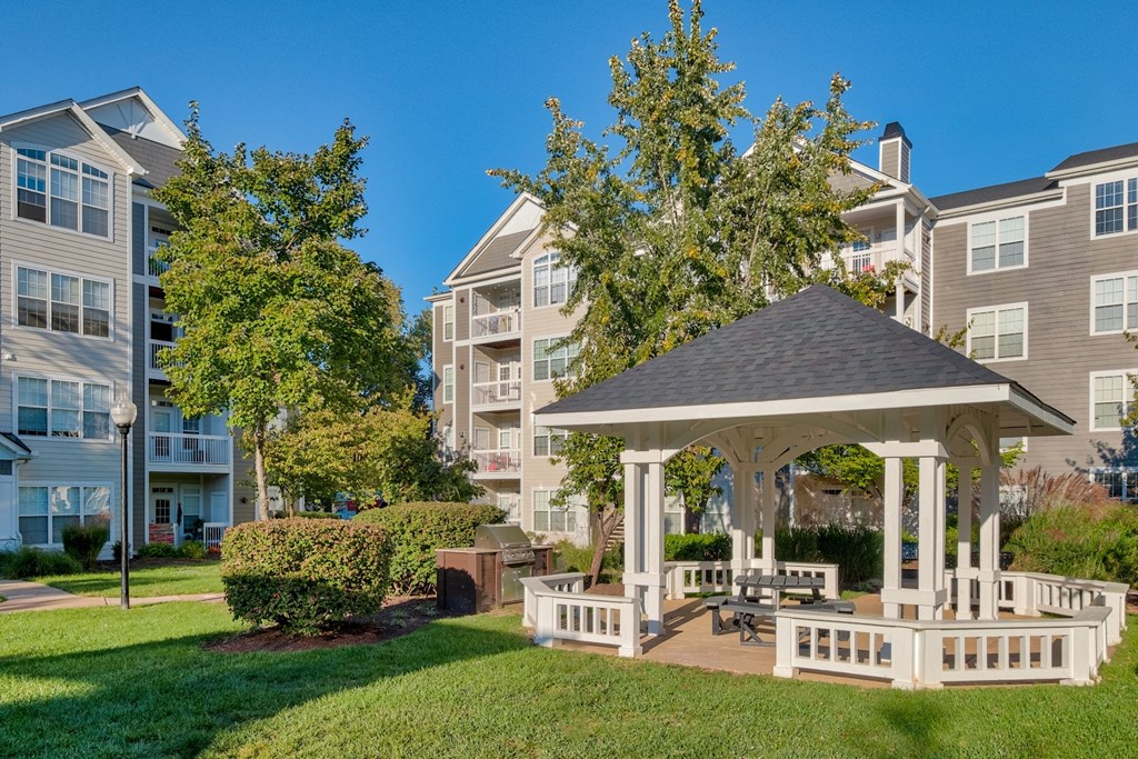 Outdoor Pergola featuring a quiet grilling station Outdoor pergola with grilling station at Windsor Herndon, Herndon, VA
