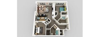 2 Bed 2 Bath Floor Plan at Edison on the Charles by Windsor, Massachusetts, 02453