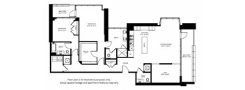 B11 Floor Plan at 7770 Norfolk, Bethesda