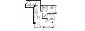 B13 South(1) floor plan at The Bravern, Bellevue, WA