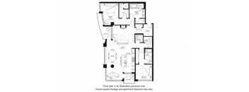 B17 North floor plan at The Bravern, WA, 98004