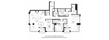 B18 floor plan at The Bravern, Bellevue, WA