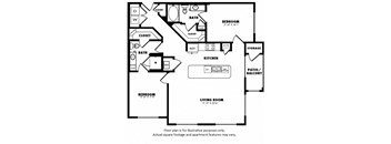 B2(3) floor plan at Windsor Burnet, Austin, Texas