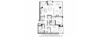 B24 North floor plan at The Bravern, WA, 98004