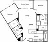 2 Bed 2 Bath Floor Plan 2 Bed 2 Bath Floor Plan at The Encore by Windsor, Atlanta, GA