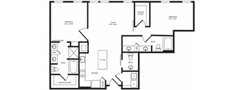 B4(4) floor plan at Windsor Turtle Creek, Texas, 75219