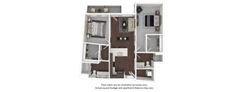 B4 3D disclaimer floor plan at The Casey, Denver, Colorado