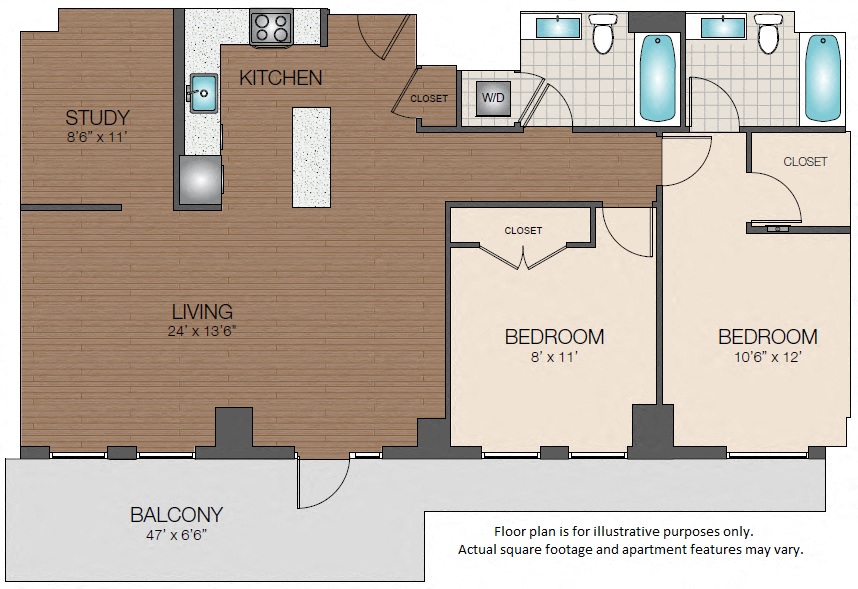 B4 Balcony floor plan at The Victor by Windsor, 110 Beverly St, 02114