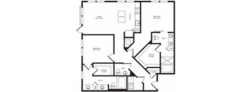 B5(2) floor plan at Windsor Turtle Creek, 3663 Cedar Springs Rd, 75219