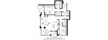 B6 North NEWb floor plan at The Bravern, WA, 98004