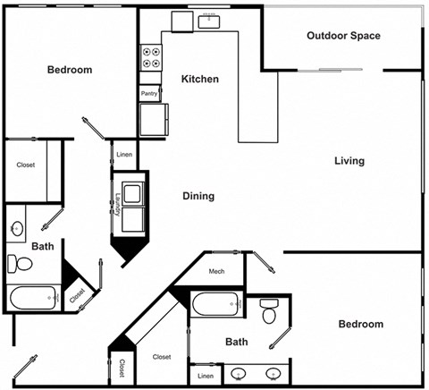 B6 floor plan at The Encore by Windsor, Atlanta, GA