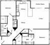 B6 floor plan B6 floor plan at The Encore by Windsor, Atlanta, GA