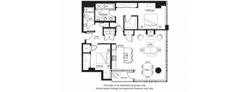 B7 North floor plan at The Bravern, Bellevue, WA