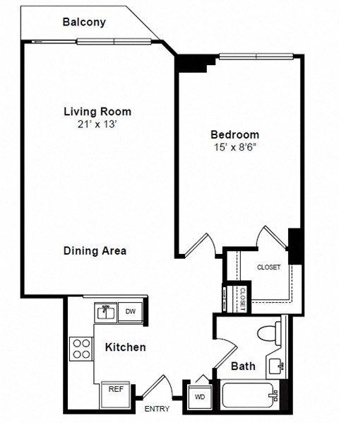 Belmont floor plan at Windsor at Mariners, 100 Tower Dr., Edgewater