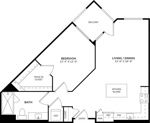 A black and white image of a floor plan for a home.